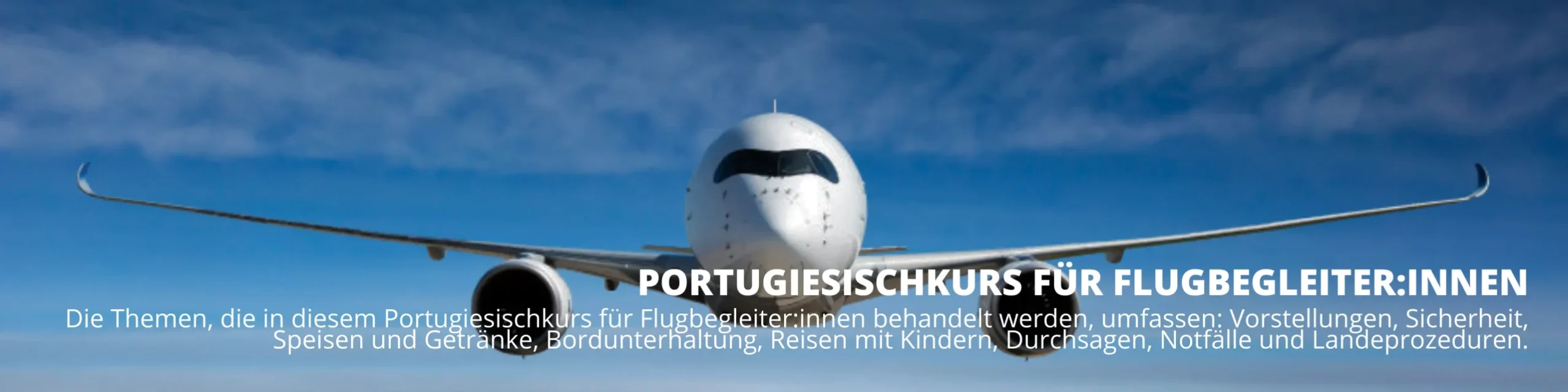 Portugiesischkurs für Flugbegleiter:innen