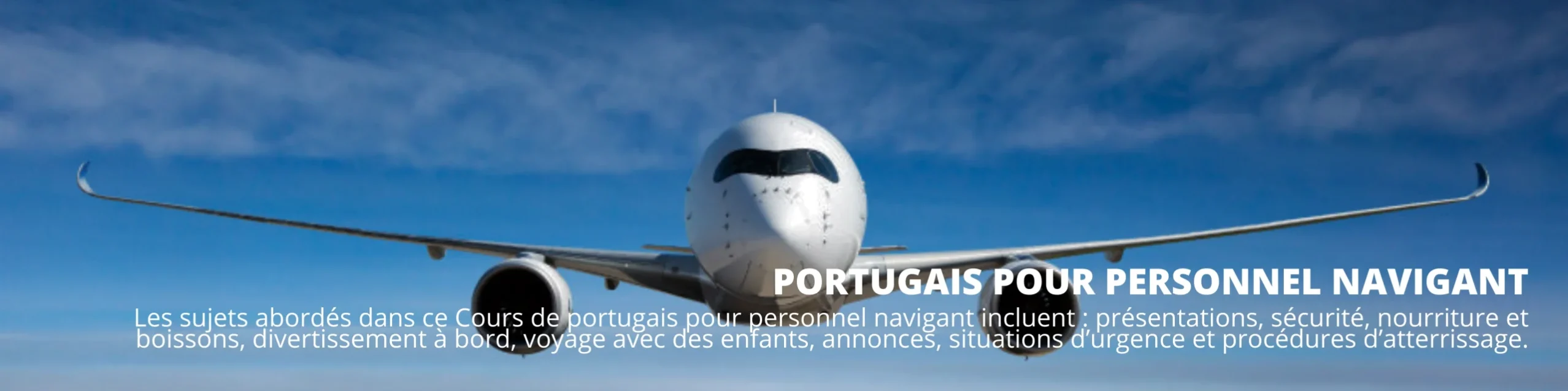 Portugais pour Personnel Navigant